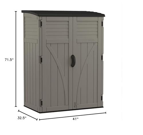 Outdoor Storage Shed with Lockable Double Doors, Weather-Resistant O4983