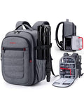 BAGSMART Camera Backpack, Expandable DSLR SLR Camera Bags for Photographers, Photography Travel Backpack with 15.6" Laptop Compartment, Rain Cover & Tripod Holder, Black
