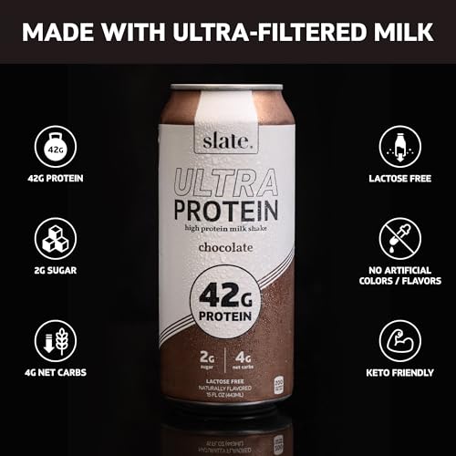 Chocolate High Protein Shake, 42g Protein, Lactose Free, 15 fl oz L659217