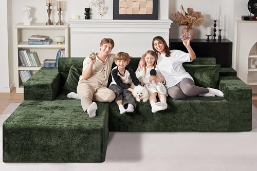 L-Shape Modular Sectional Sofa with Deep Seat, No Assembly Required C597556