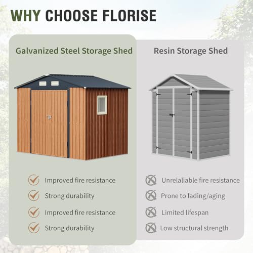 Metal Storage Shed 5x3 ft with Lockable Door for Garden and Backyard B82351