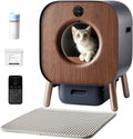 Self Cleaning Litter Box, Automatic Cat Litter Box Self Cleaning for Multi Cats, TUV Certified/Anti-Pinch/Safety Protection/Odor Removal/APP Control Extra Large Litter Box with Mat & Liner