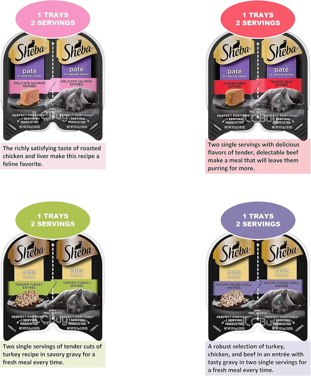 Assorted Cuts in Gravy and Pate Cat Food Trays with Toy and Booklet I14492