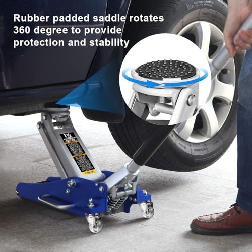 Hydraulic Low Profile Racing Floor Jack, 1.5 Ton Capacity E34626