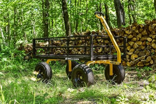 Heavy Duty Steel Mesh Utility Wagon Cart for Outdoor Hauling and Gardening I141134
