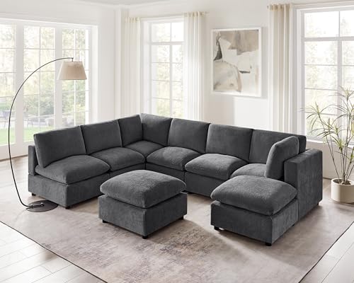 Modular Sectional Sofa with Ottoman for Small Apartments G42700