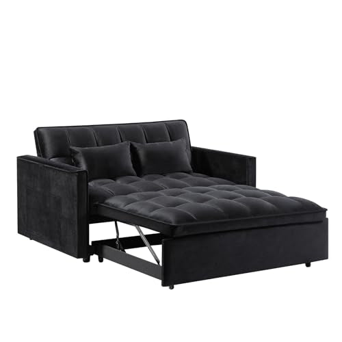 Convertible Sleeper Sofa Bed with Pull-Out Bed and Adjustable Backrest V521