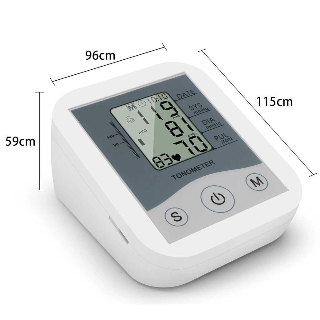Arm Sphygmomanometer LCD Digital Display Pulse Rate Monitor J8248