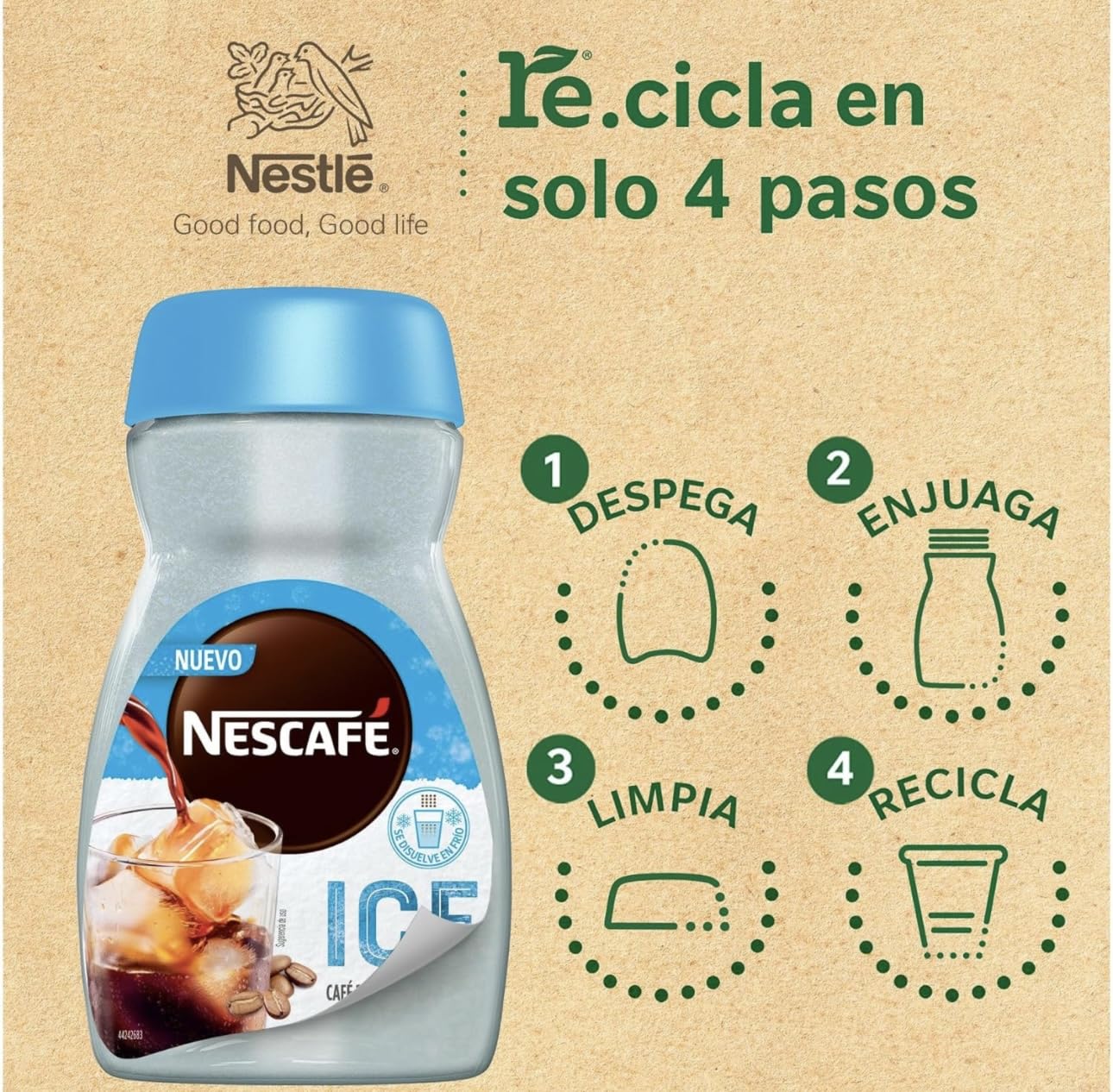 Instant Iced Soluble Coffee 170g Dark Roast I654542