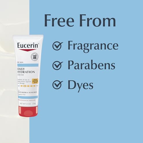 Daily Hydration Broad Spectrum SPF 30 Sunscreen Body Cream for Dry Skin, 8 Oz Tube (Pack of 2) T45561