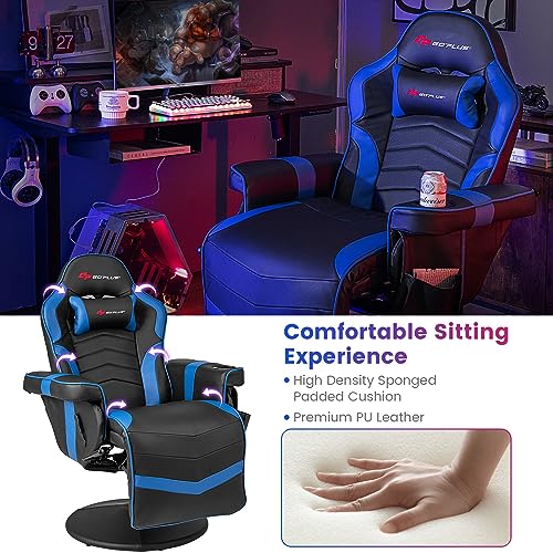 Massage Gaming Chair with Adjustable Backrest and Footrest G669073