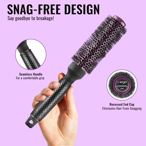 Round Brush for Blow Out - Salon Quality Hair Brushes for Women - Roller Brush for Blow Drying - Wet and Dry Hair Styling - Volumizing Blowout Brush O49906