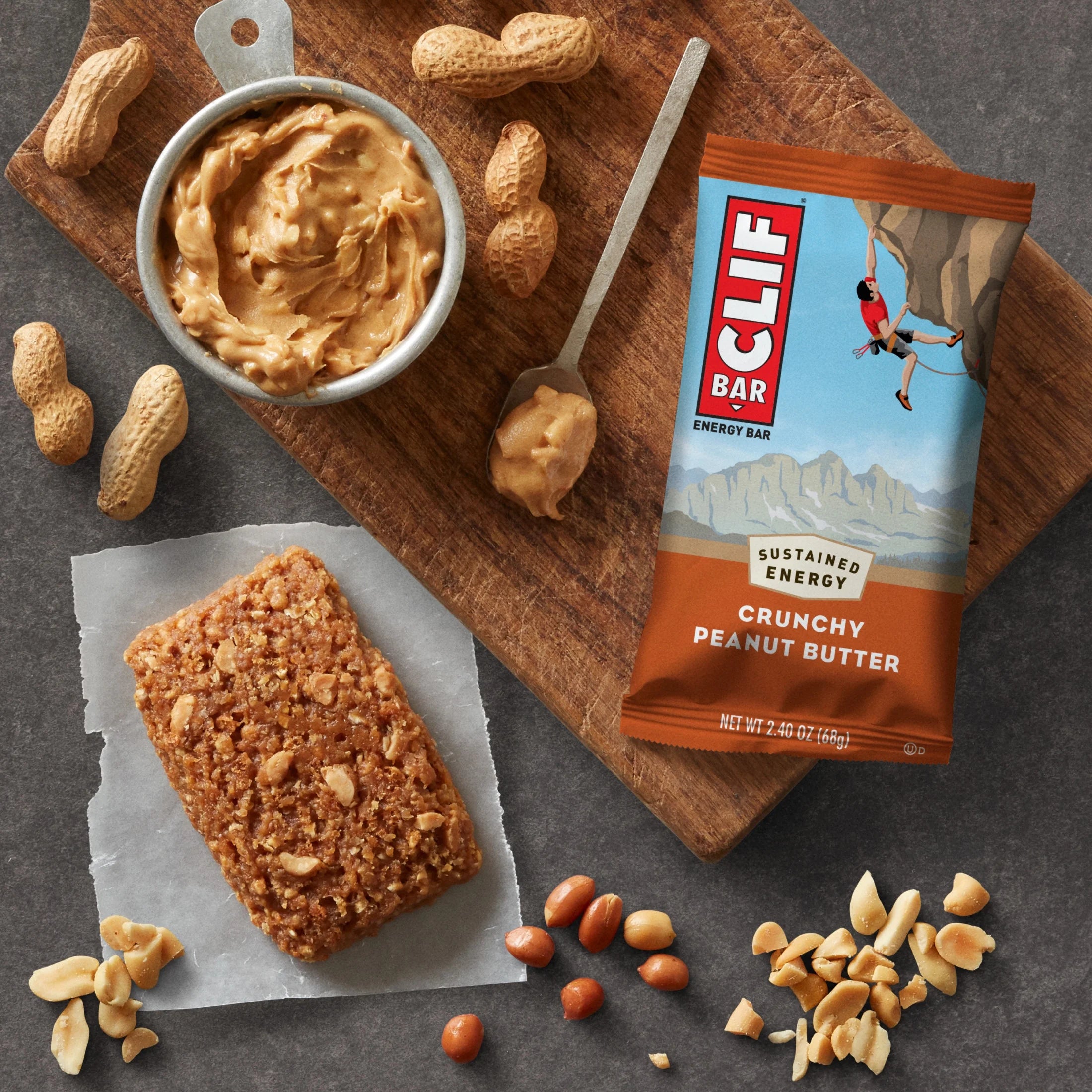 Crunchy Peanut Butter and White Chocolate Macadamia Nut Energy Bars Variety Pack D31392