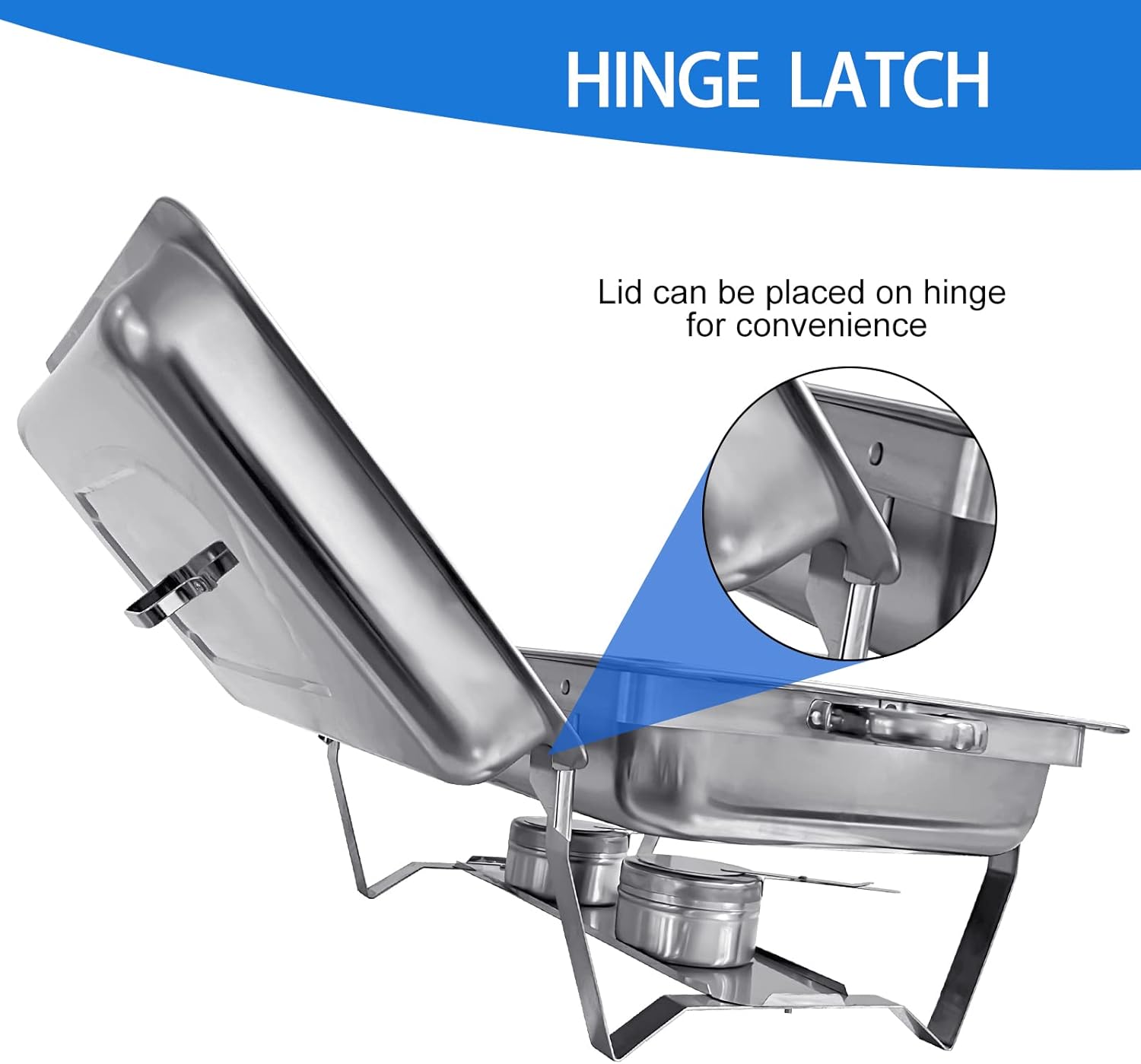 Chafing Dish Buffet Set 4 Pack 8QT Half Size Food Warmer Chafer with Water Pan W2468