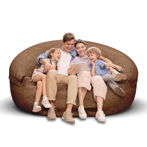 Bean Bag Chair for Adults 3FT, Soft Removable Cover, Light Gray X3039