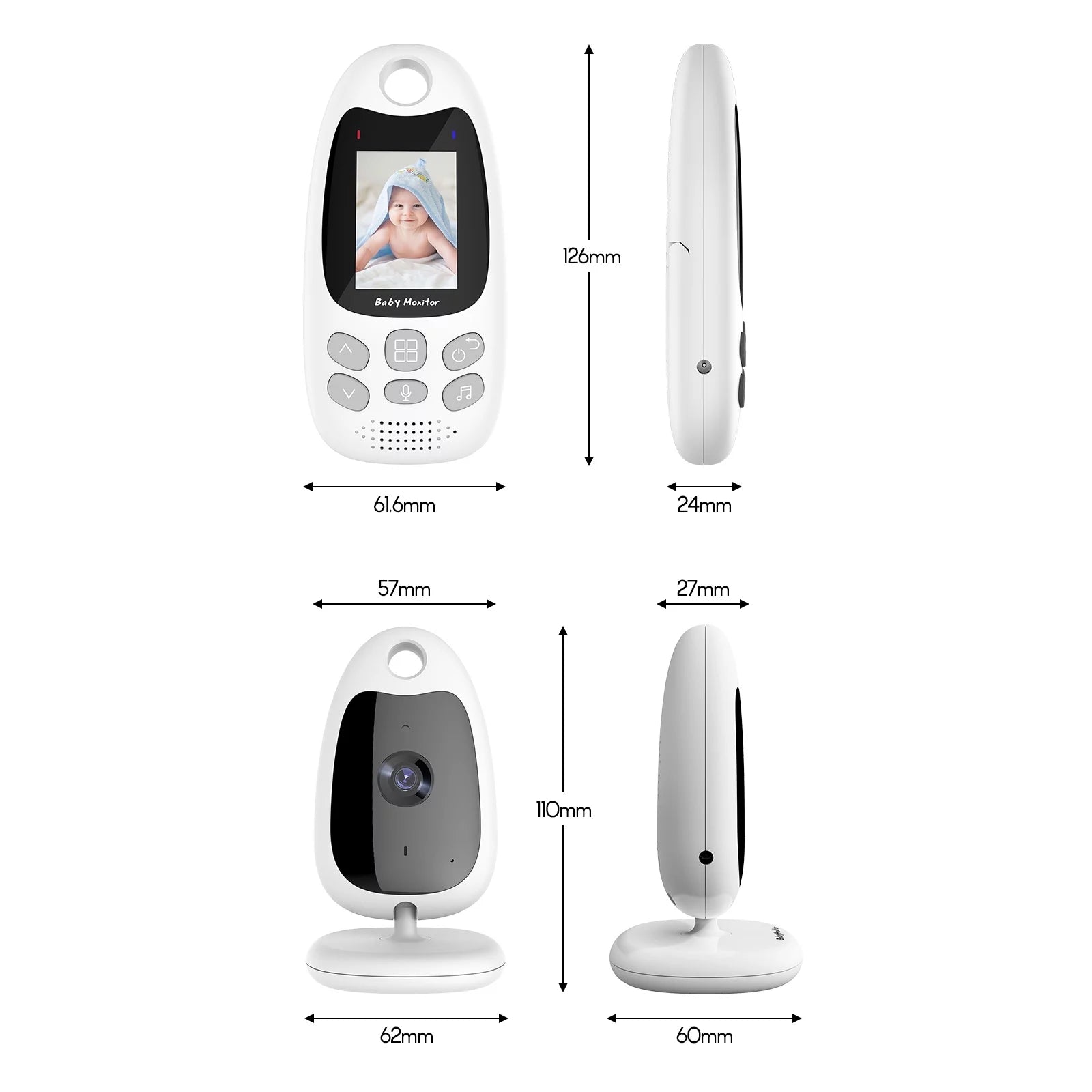 Wireless Monitor with 2.0 Inch LCD Screen W821