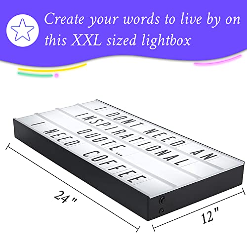Mini Rainbow Color Changing Light Up Letter Board Sign with 100 Letters and Symbols K242