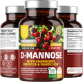 Number One Nutrition Premium D Mannose with Cranberry and Hibiscus [Max Strength, 1350mg] Naturally Supports Urinary Tract Health, Flush Impurities and Bladder Health, 120 Veg Caps