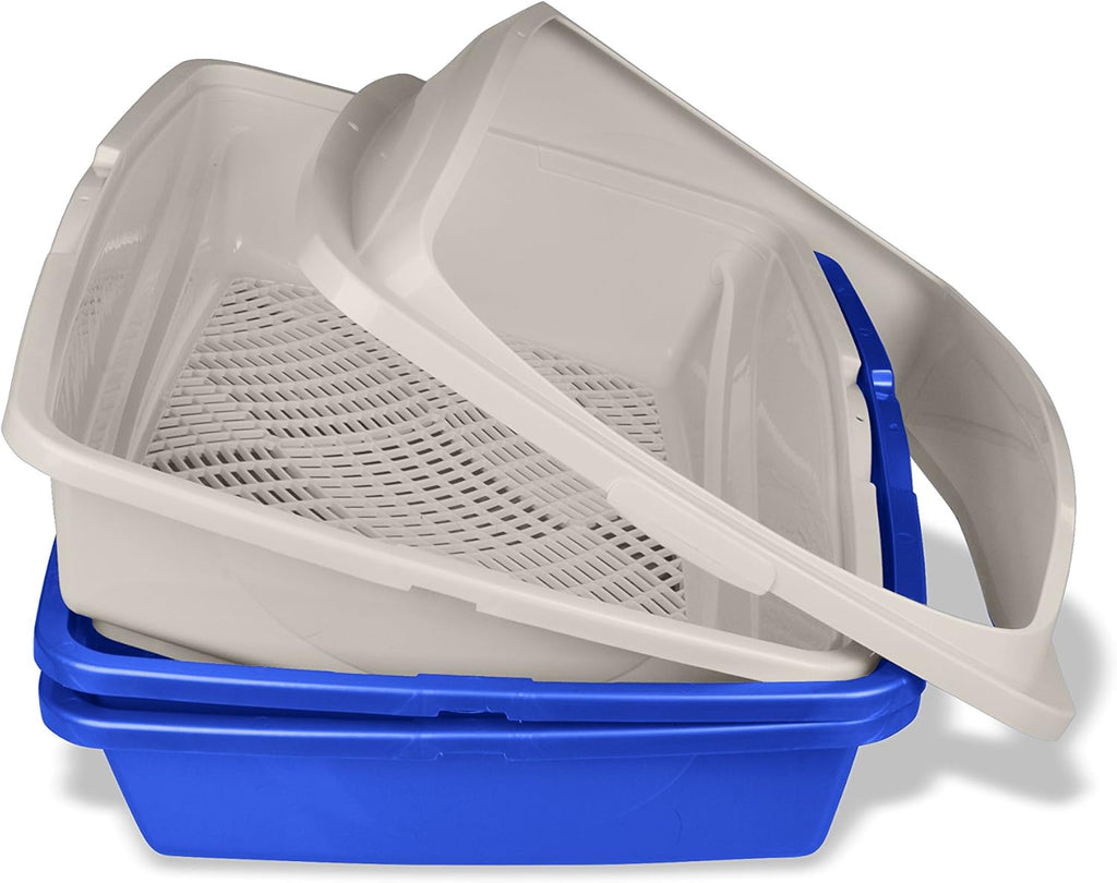 Large Sifting Cat Litter Box with Frame, High Sided N2625