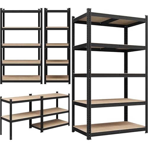 5-Tier Adjustable Metal Shelving Unit for Garage, Pantry, and Warehouse M7734