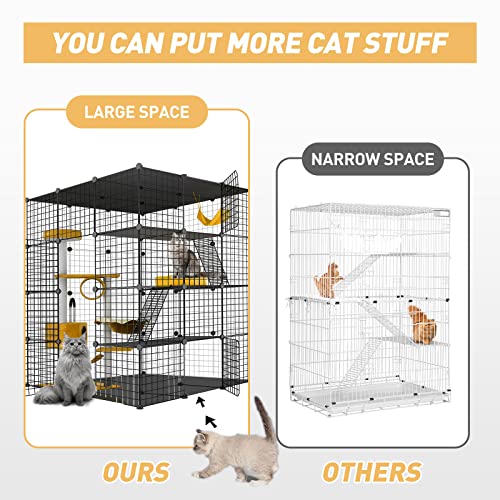 Large Cat Cage Indoor DIY Playpen Detachable Metal Wire Kennels Crate for Small Animals P91839