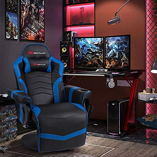 Massage Gaming Chair with Adjustable Backrest and Footrest G669073