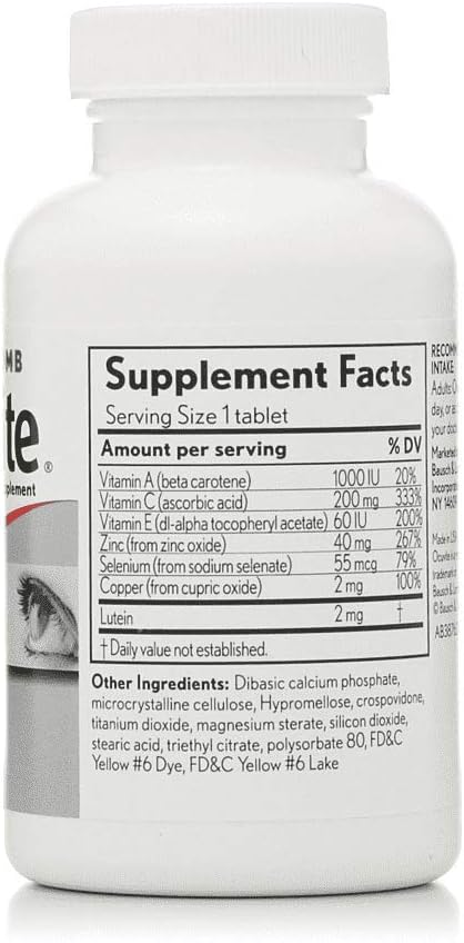 Vitamin and Mineral Supplement for Eyes with Lutein, 240 Tablets Z5055