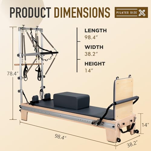 Pilates Reformer Machine with Box and Jump Board for Home Workouts G880