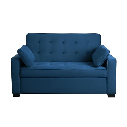 Convertible Sleeper Sofa, Queen Size, Navy Q5867