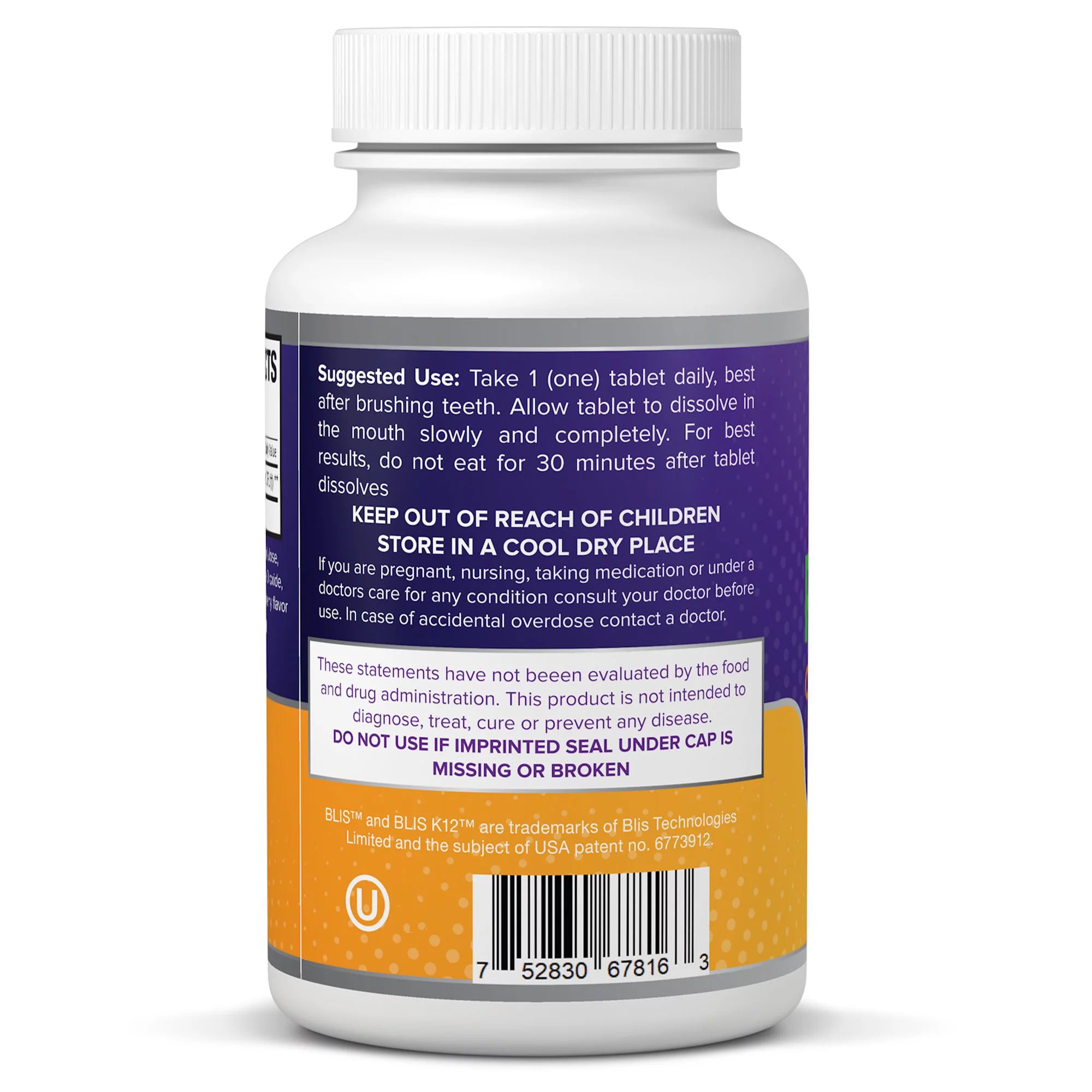Dissolvable Oral Probiotic Tablets, Dairy Free V785
