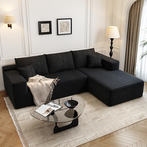 Modular Sectional Sofa with Ottoman, U-Shaped Deep Seat Couch for Living Room O870
