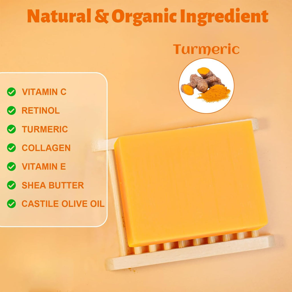 Turmeric Soap Bar for Face and Body with Vitamin C and E Q17342