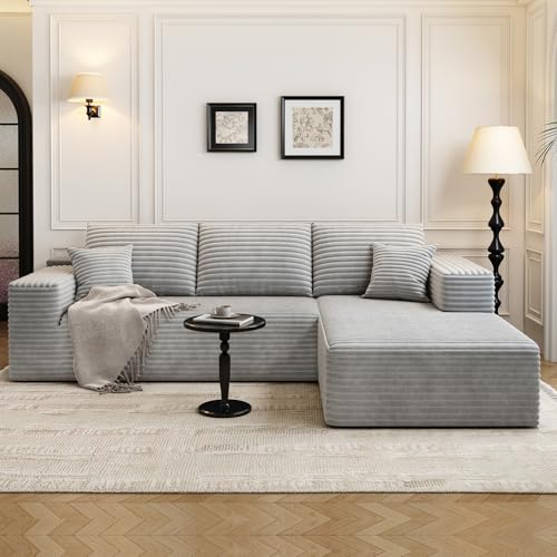 Modular Sectional Sofa with Ottoman, U-Shaped Deep Seat Couch for Living Room O870