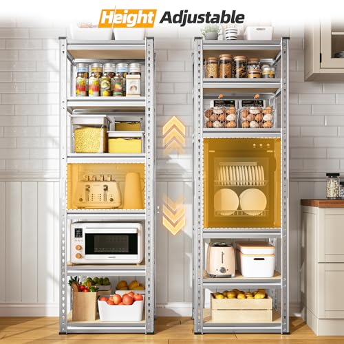Storage Shelves 6 Tier Heavy Duty Metal Shelving Adjustable L7515