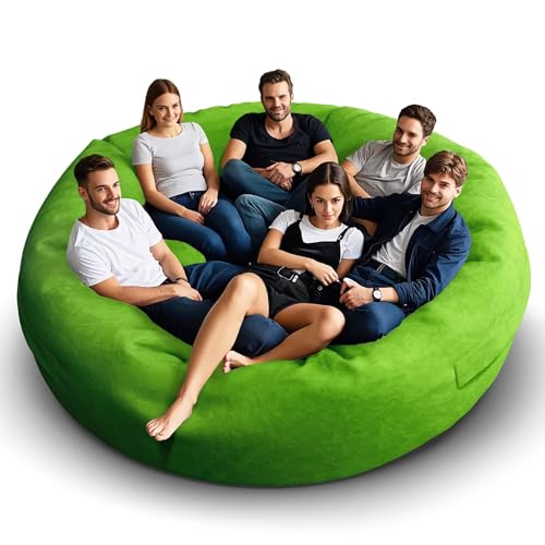 Bean Bag Chair for Adults 3FT, Soft Removable Cover, Light Gray X3039