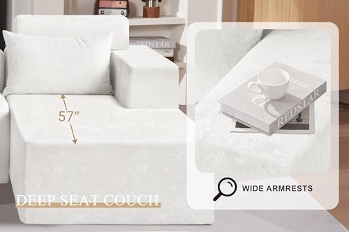 L-Shape Modular Sectional Sofa with Deep Seat, No Assembly Required C597556
