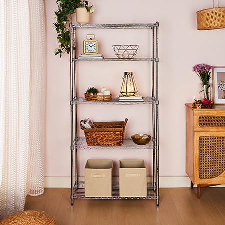 5-Shelf Adjustable Heavy Duty Steel Wire Storage Shelving Organizer, 36" L x 14" W x 72" H X6421