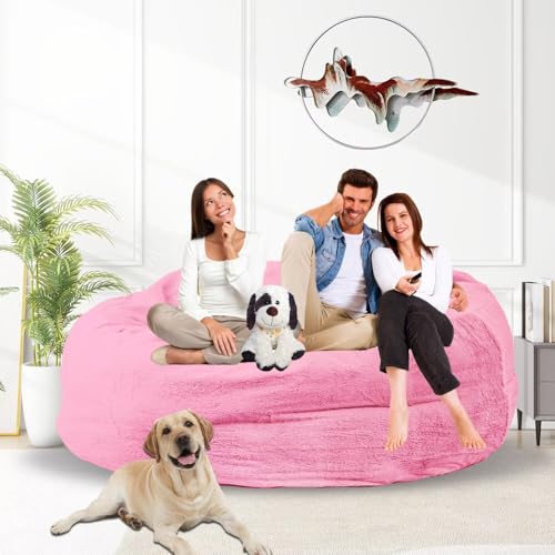 Bean Bag Chair for Adults 3FT, Soft Removable Cover, Light Gray X3039