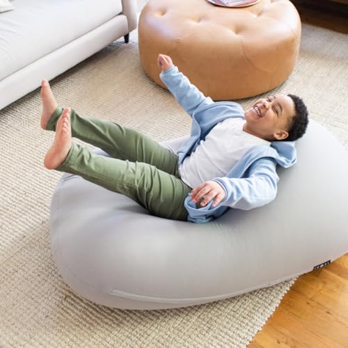 Bean Bag Chair - Large, Modern Beanbag with Washable Stretch Cover, Light Gray C67612