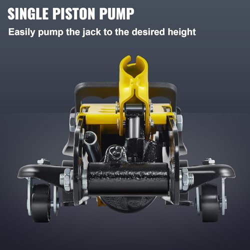 Low Profile Steel Racing Floor Jack with Single Piston Lift Pump O83943