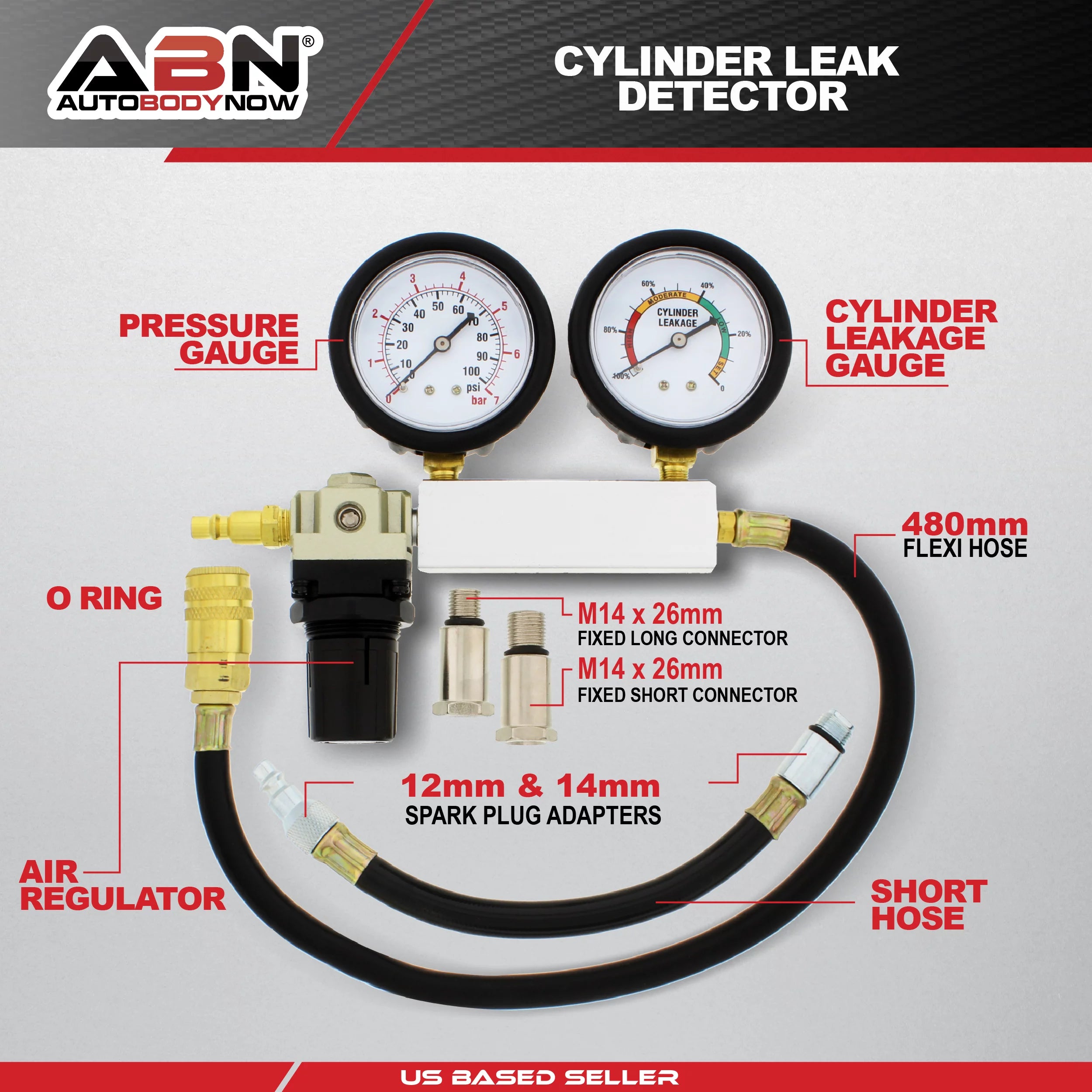 Cylinder Leak Detector & Engine Compression Tester Kit G5546