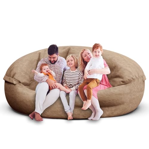 Bean Bag Chair for Adults 3FT, Soft Removable Cover, Light Gray X3039