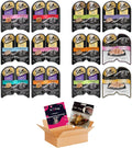 Sheba Perfect Portions Premium Bundle assorted Cuts in Gravy,Pate in natural juice Bistro Cat Food 12 trays(01 each flavor) 2.6 Ounces each tray with a Kit Toys for cats and a Booklet.