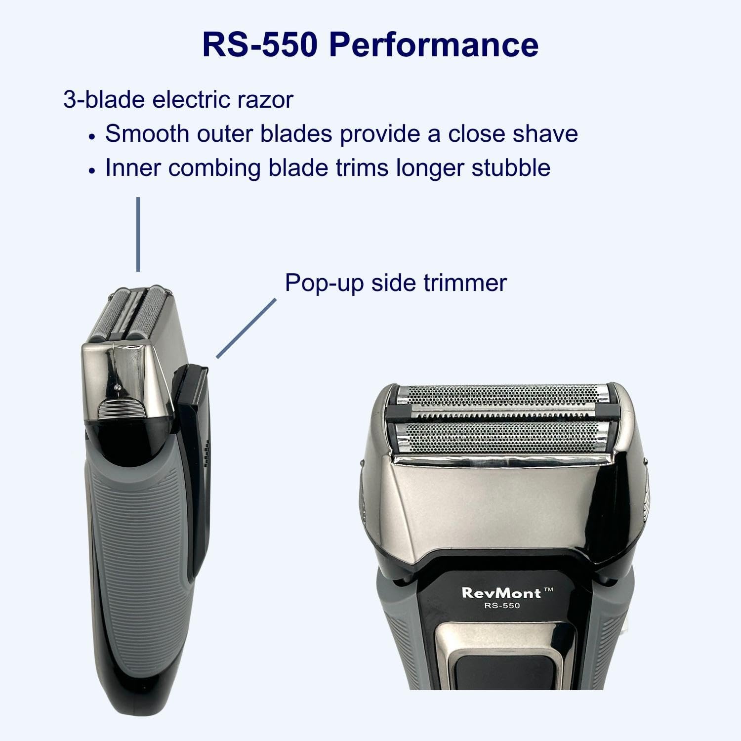 Rechargeable Electric Razor for Men, IPX7 Waterproof, Wet or Dry Shaving P291695