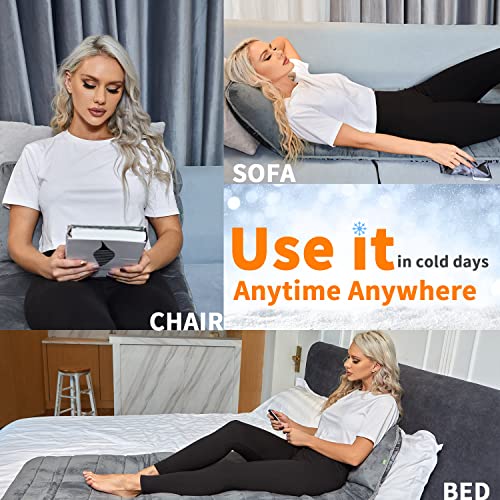 Vibration Massage Mat with Adjustable Pillow, 10 Motors & 6 Heating Pads Q83718