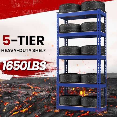 5-Tier Adjustable Metal Shelving Unit for Garage, Pantry, and Warehouse M7734