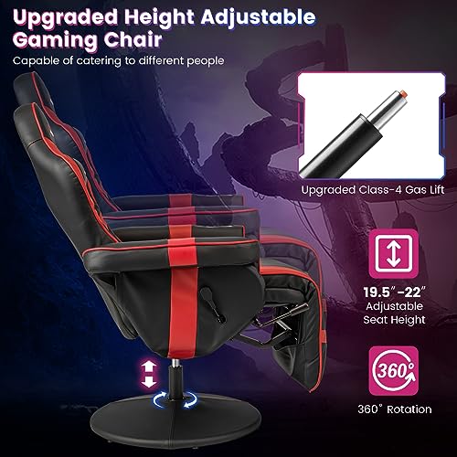 Massage Gaming Chair with Adjustable Backrest and Footrest G669073