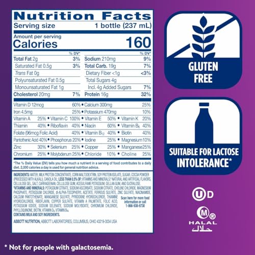 Strawberry Protein Nutrition Shake, 16g Protein, 8 fl oz, 24 Pack N470