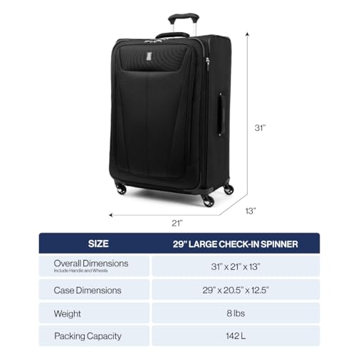 Softside Expandable Carry-On Luggage with 4 Spinner Wheels, Lightweight Suitcase H323