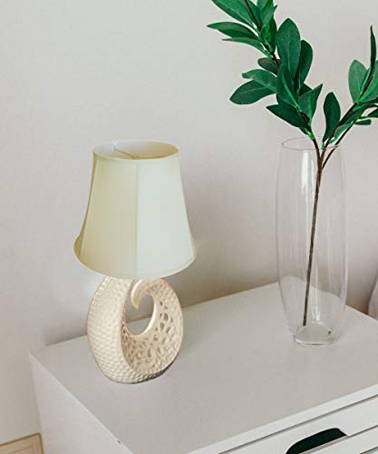 Eggshell Shantung Lampshade with Brass Spider Fitter I110